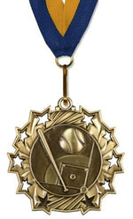 Baseball Medal with Neck Ribbon - Stars Rising